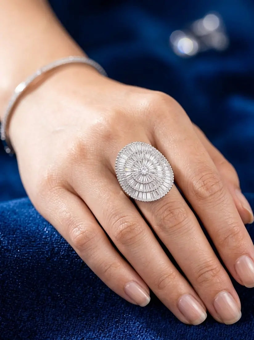 majestic-baguette-zircon-statement-ring-on-hand-mishi-collections